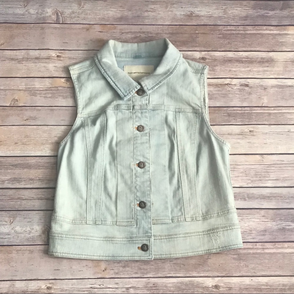 Anthro Pilcro denim vest- Medium